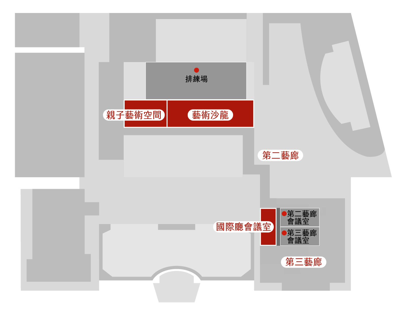 臺南文化中心地下一樓平面圖